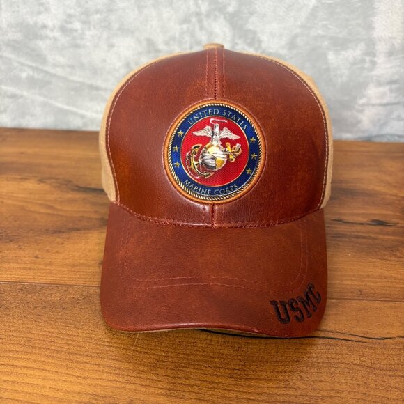 U.S. Marines Cap USMC Emblem Patch Bradford Exchange Adjustable Officially Lic. - Picture 2 of 9